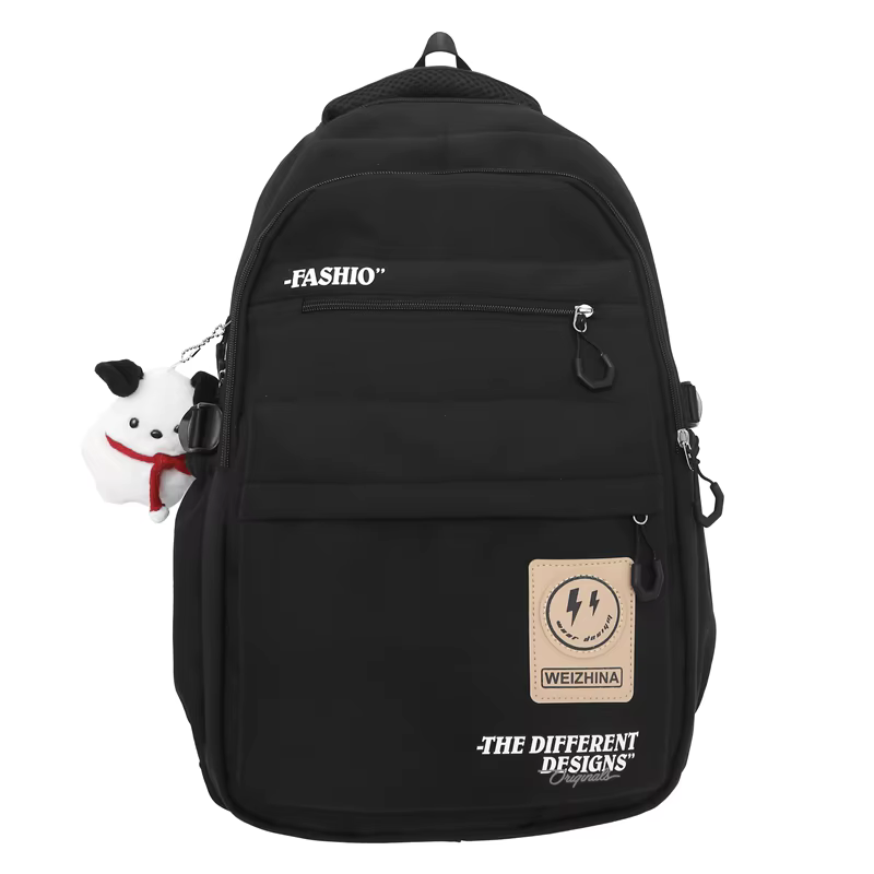 Sacs à dos patchwork avec fermeture éclair pour femme, sac à dos antivol, nylon décontracté, haute c