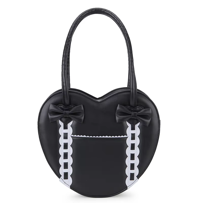 Sac à main en forme de cœur Lolita pour femme, sacs à main Bowvétérans t, sac cartable pour filles, 