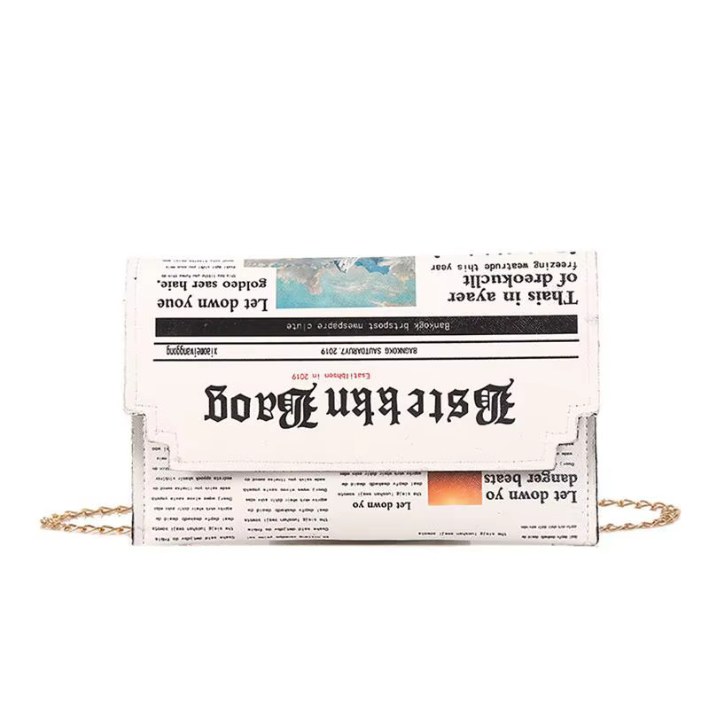 Sac messager pour journal pour femmes, sac à bandoulière, personnalité, mode, petit sac carré