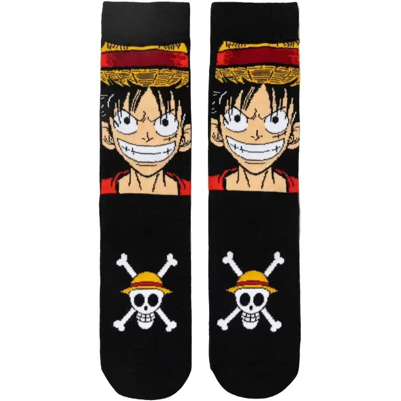 Chaussettes décontractées une pièce, dessin animé créatif imprimé, à la mode et respirantes, chausse