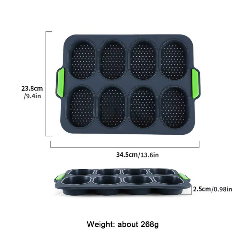 Moule à pain antiadhésif en Silicone, Mini plateau de cuisson pour Baguette, outil de cuisson rond p