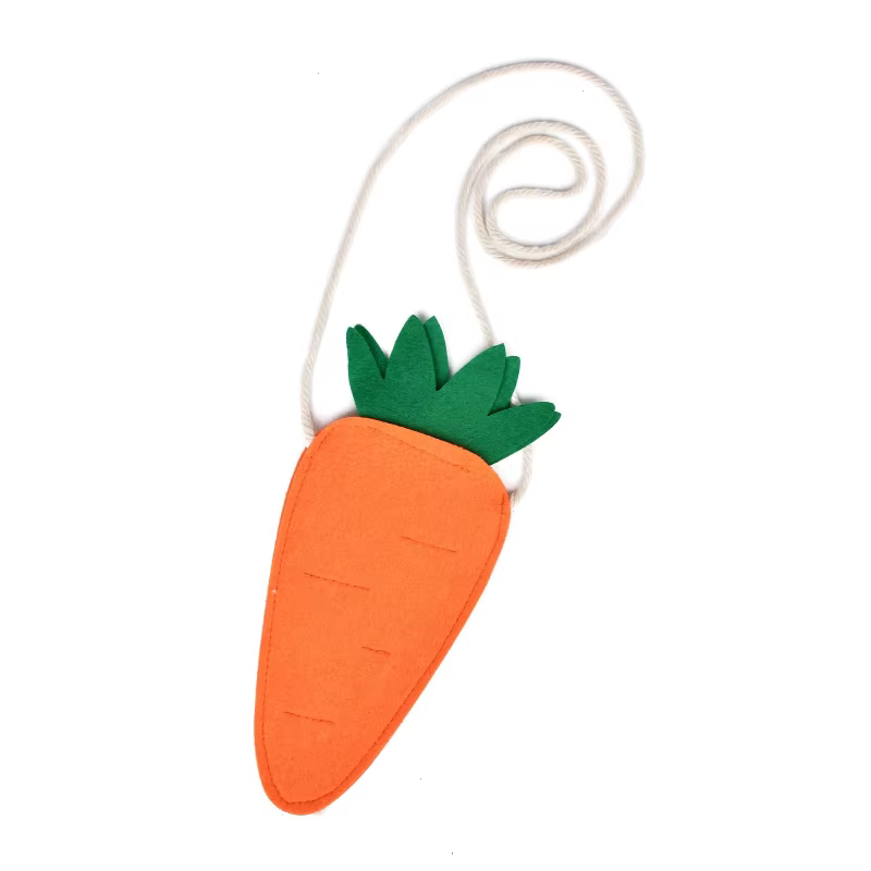 Sac de rangement pour carottes de Pâques, pochette décorative mignonne en forme de lapin, mini sac à