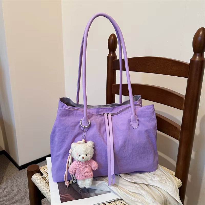 Sac fourre-tout de banlieue en Nylon pour femmes, fourre-tout minimaliste de grande capacité pour da