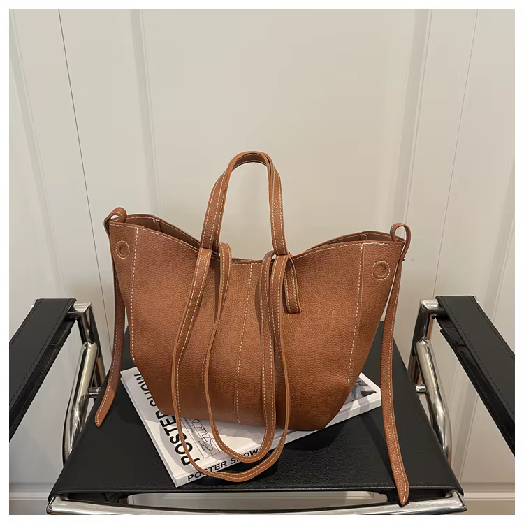 Sac fourre-tout grande capacité de style coréen, sac à main élégant et minimaliste pour femme, sac à