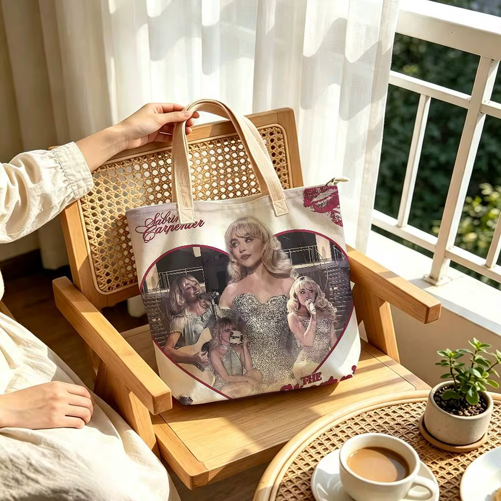 Sac fourre-tout S-Sabrina C-Carpenter Singer, sac à bandoulière de grande capacité, sac à main décon