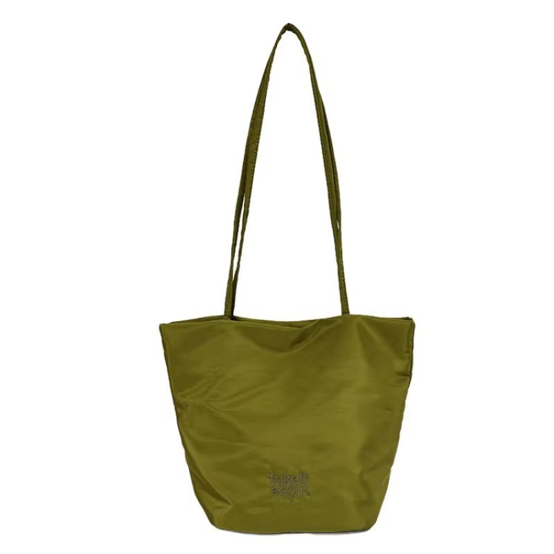 Sac fourre-tout mini en nylon uni décontracté pour femme, sac à bandoulière léger pour usage quotidi