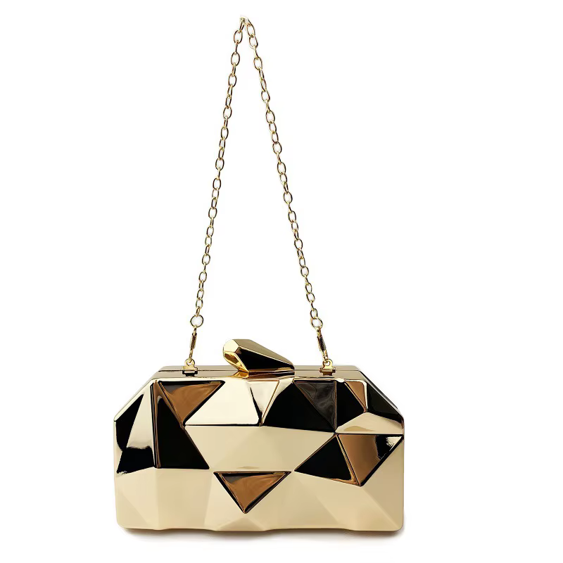 Luxe acrylique brillant boîte Mini pochette Banquet fête de mariage épaule bandoulière dîner sac con