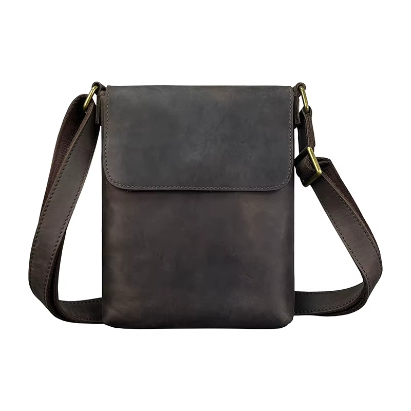 Sac à Bandoulière en Cuir de Vache pour Homme, Petit et Simple, Décontracté, Nouvelle Collection