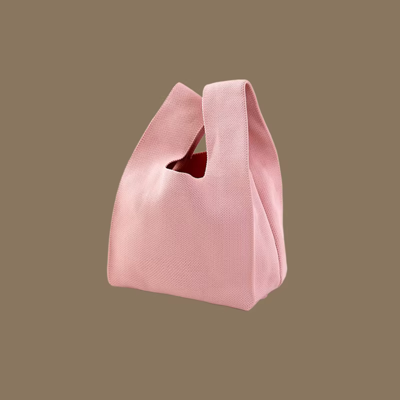 Sacs à main en tricot faits à la main pour femmes, mini sac de poignet à nœud, fourre-tout décontrac