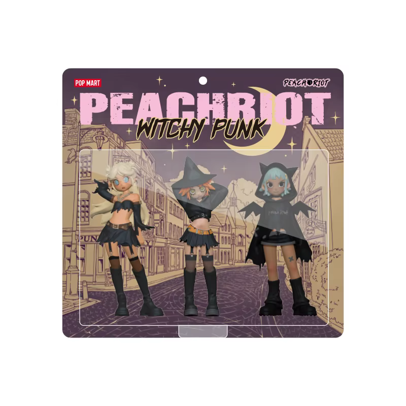 POP MART Peach Moisture Sorcière Punk Figurines 100% Figurine Jouet Mignon Figurine D'action