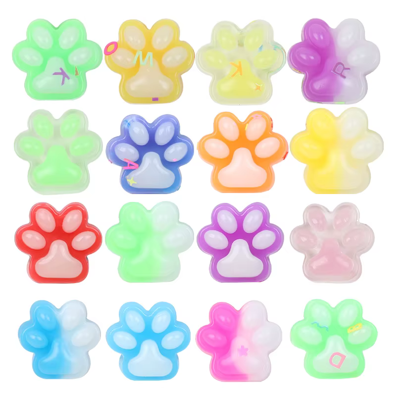Mini griffe de chat Squishy Fidget, jouet doux et mignon patte de chat à rebond lent, jouets de déco