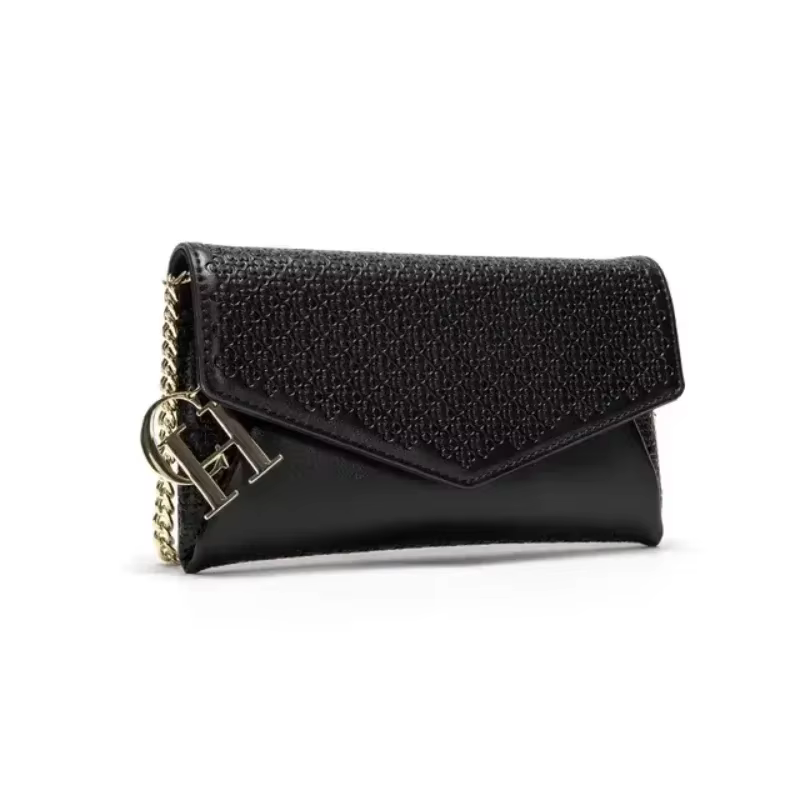 Sac à main CH pour femmes, sac à main de luxe de créateur, sac à bandoulière à chaîne dorée embossée