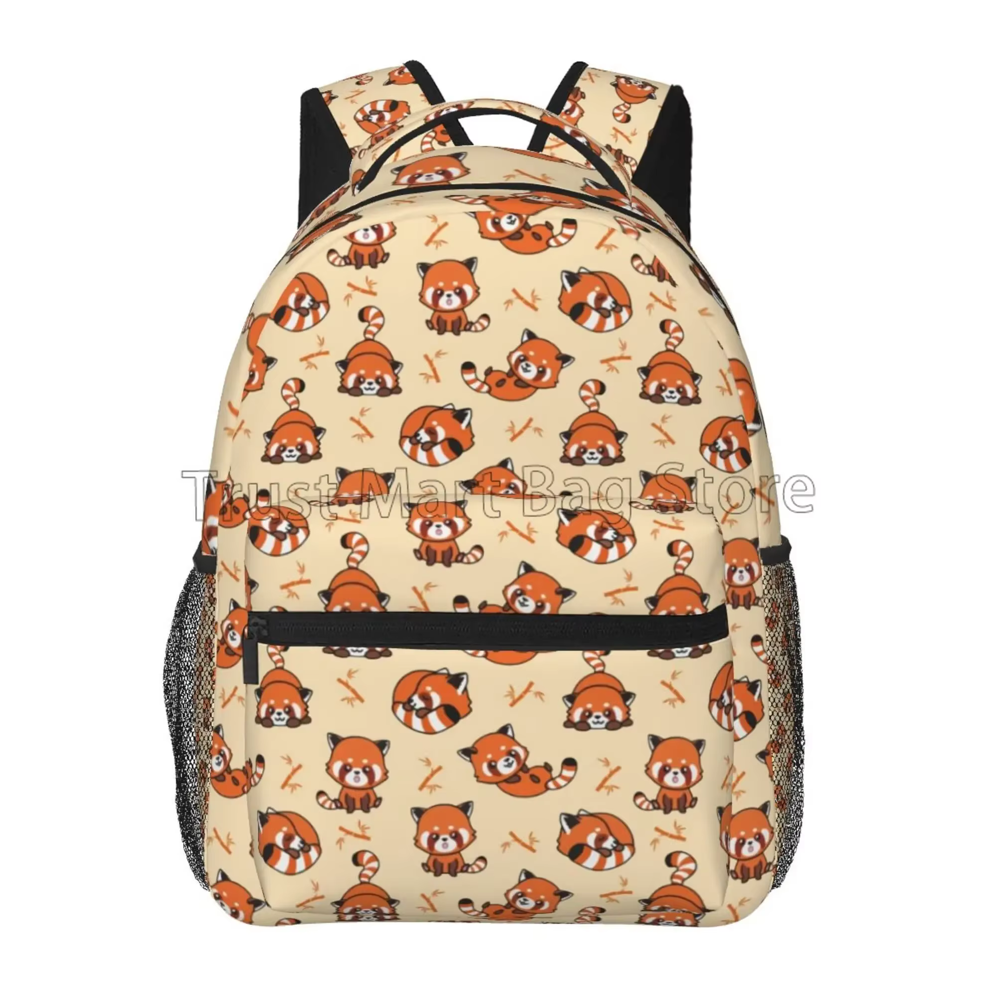 Sac à dos mignon Panda rouge raton laveur adultes sac d'école décontracté collège sac voyage fermetu