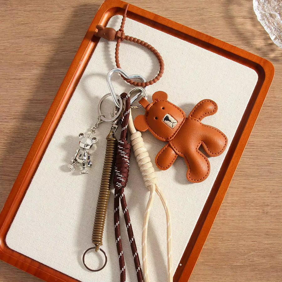 Chaîne de sac de luxe, breloque en corde, cœur, lèvres, accessoires de styliste esthétiques, pendent
