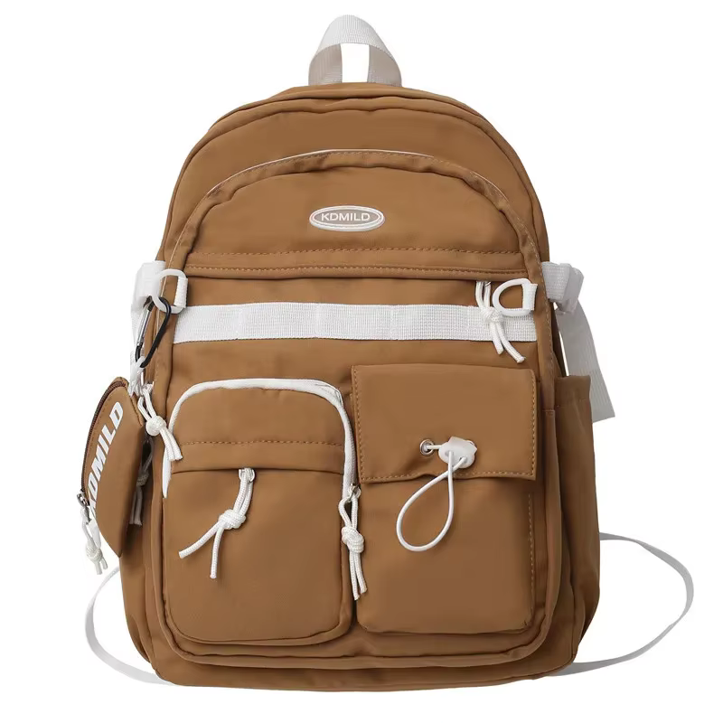 Sac à Dos en Toile à Fermeture Éclair de Grande Capacité, Cartable de Voyage pour Ordinateur, pour J