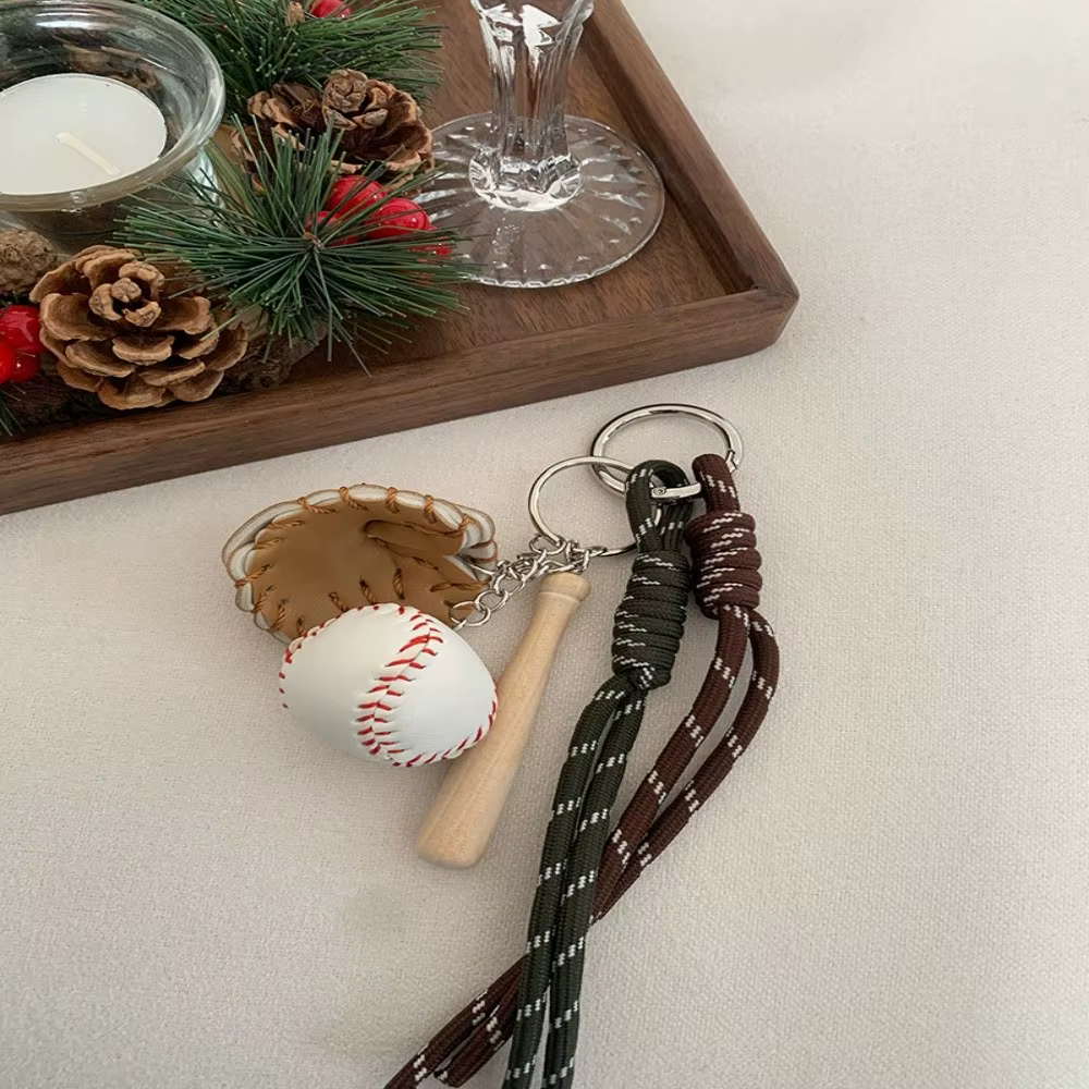 Breloques de sac, pendentif en corde tressée de Baseball, Style Miu, corde tressée, breloques de sac