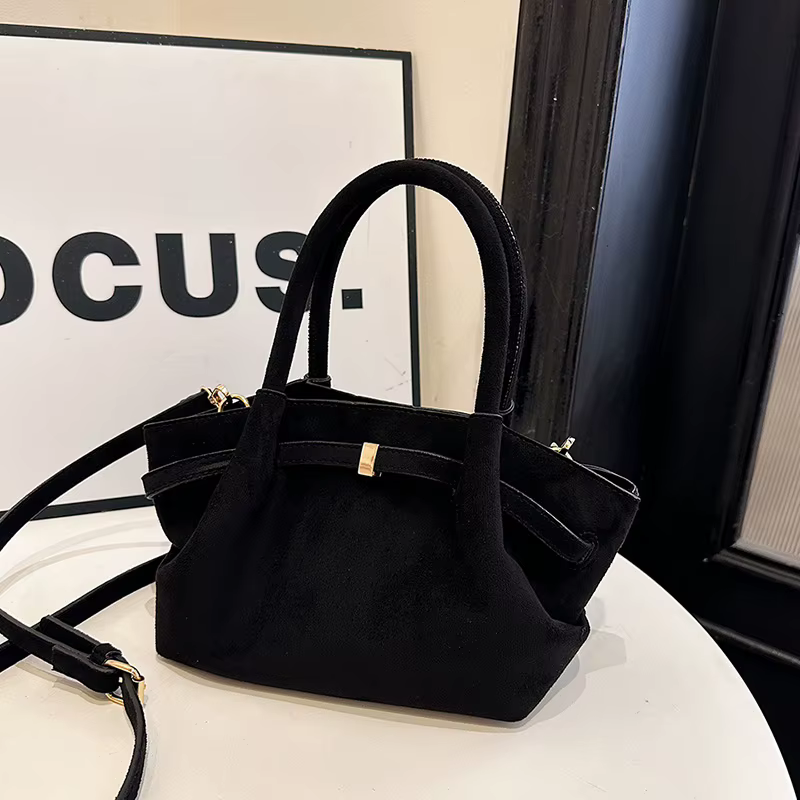 sac de luxe femme sac de luxe femme haute qualité MOODS-Sacs à main ronds en daim souple pour femmes