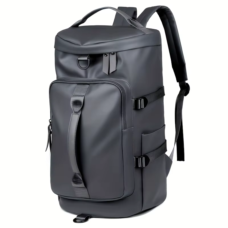 Sac à dos convertible en cuir PU imperméable, sac de voyage minimaliste multifonctionnel avec plusie