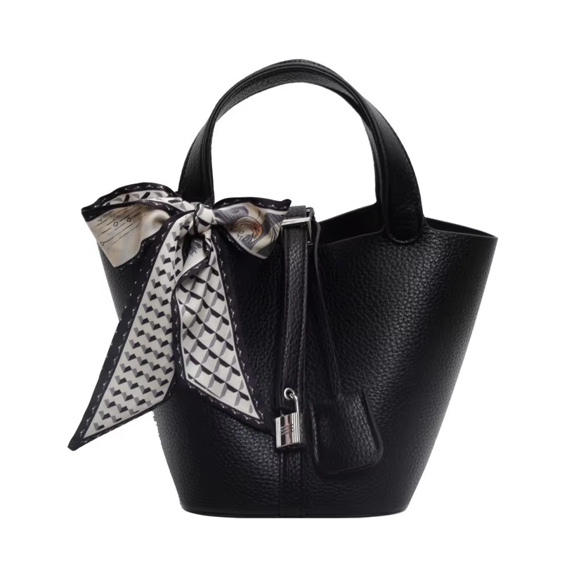 Sac à main seau tendance pour femme, nouveau style 2025, sac cabas chic pour femme, en PU souple, ta