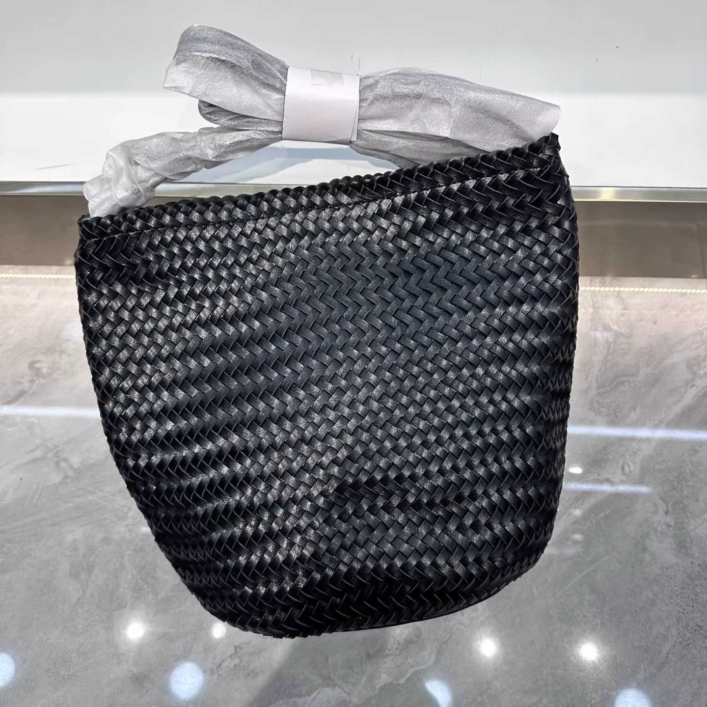 Sac à main en cuir PU pour femmes, sac tissé de luxe de styliste, sac tricoté fait à la main, sac se