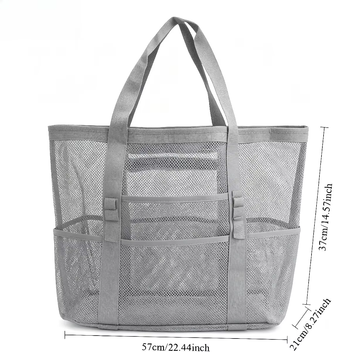 Grand sac de plage, sac à sable en filet haute capacité, sac de piscine pour jouets, idéal pour les 