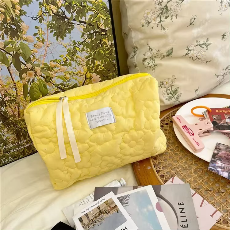 Nouveau motif de fleur femmes trousse de maquillage articles de toilette organisateur de cosmétiques