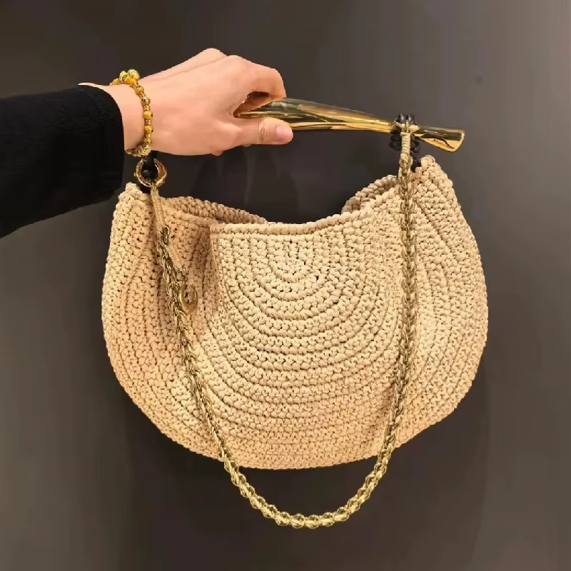 Sacs fourre-tout ajourés pour femmes, sac à main de luxe de styliste, nouveau tissage, grand sac de 