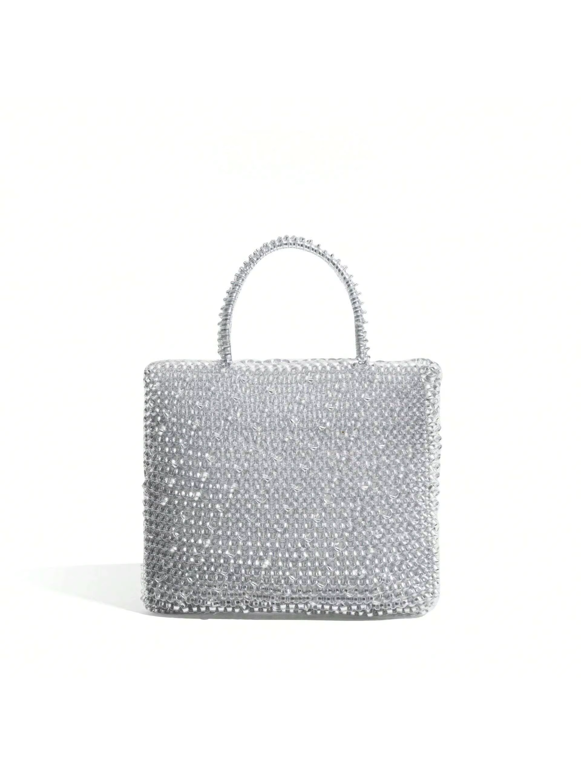 Nouveau sac en tricot à chaîne, design de niche, sac bandoulière/sac à main, petit sac carré populai