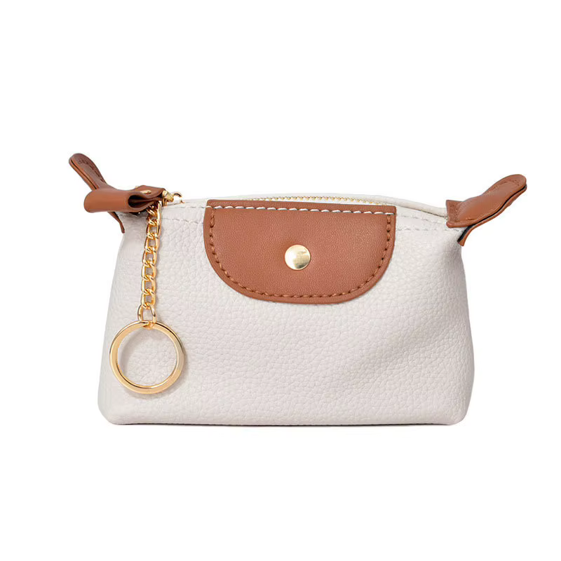 Mini porte-monnaie en PU pour femme, portefeuille exquis, sac de boulette léger, rouge à lèvres, éco