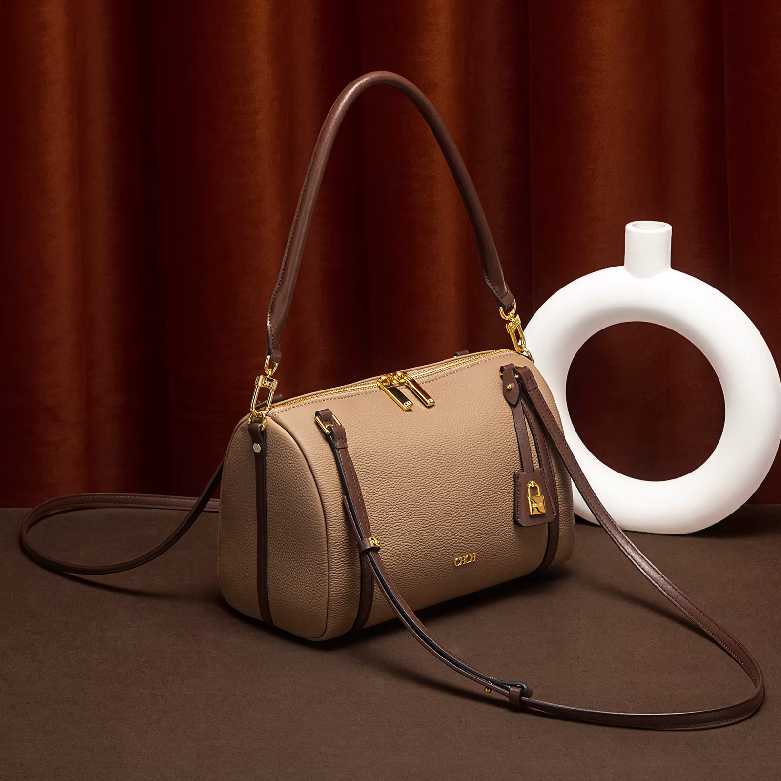 Sac à bandoulière kaki CHCH pour femme, nouvelle édition printemps 2026, sac à main double usage ave
