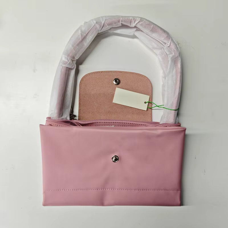 Sac à main pliable classique, sac messager, en nylon, adapté aux femmes, avec motif brodé