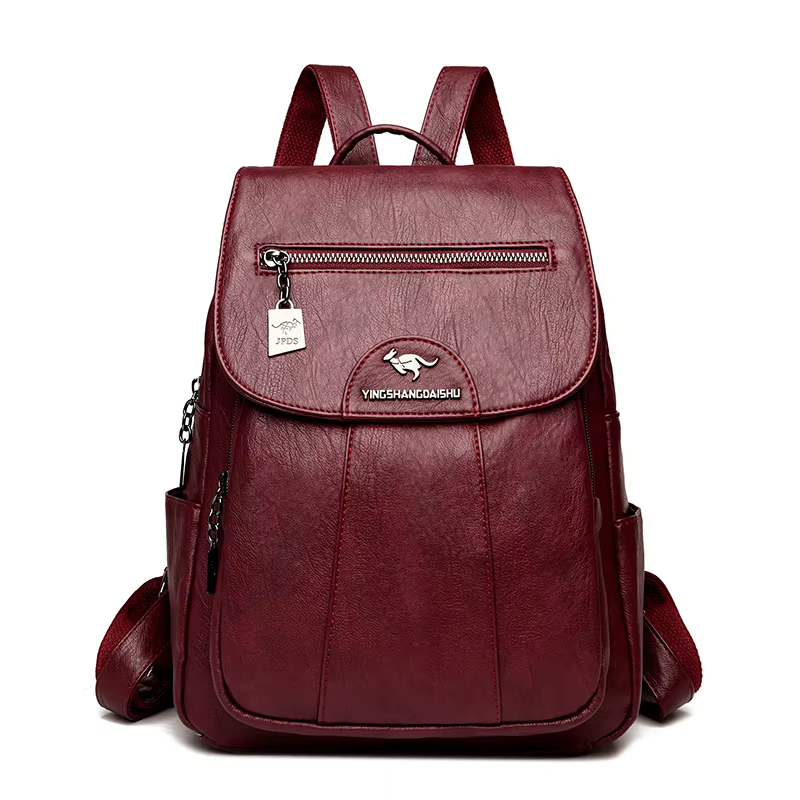 5 couleurs femmes sacs à Dos en cuir souple Vintage femme sacs à bandoulière Sac a Dos décontracté v