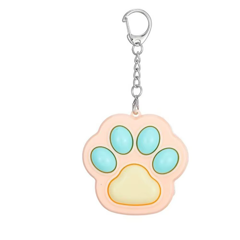 Jouets anti-stress mignons en forme de patte de chat, clicker, dessin animé, kawaii, porte-clés sens