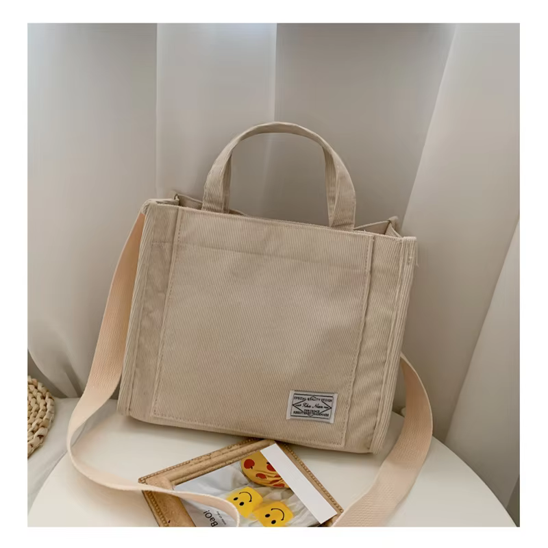 Rilibegan sac à bandoulière pour femmes nouveau Style Simple velours côtelé Portable grande capacité