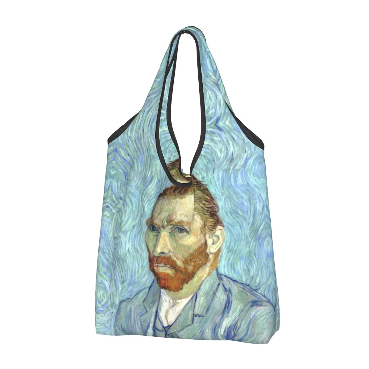 Sac fourre-tout portable personnalisé drôle 73 Terrasse la nuit, peinture de Vincent Van Gogh, sac d