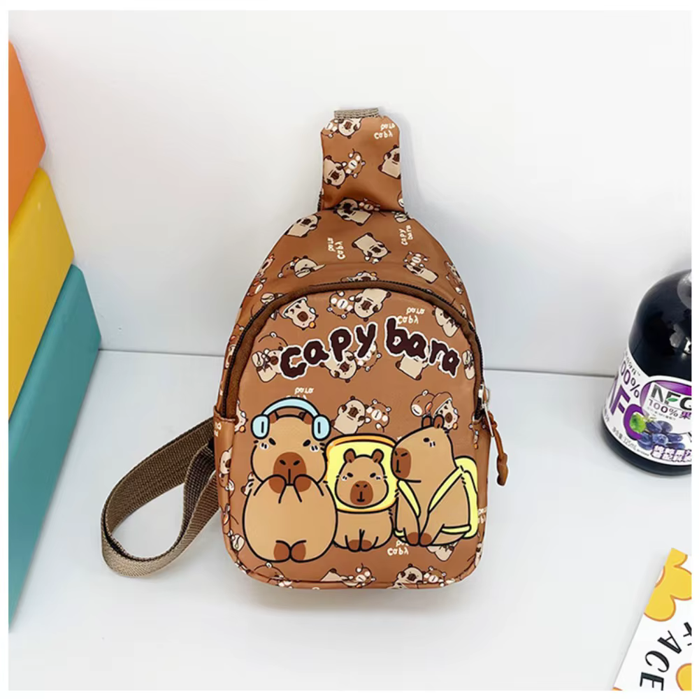 Sac à bandoulière Capybara mignon en Nylon, sac de poitrine Animal de dessin animé, sac à bandoulièr