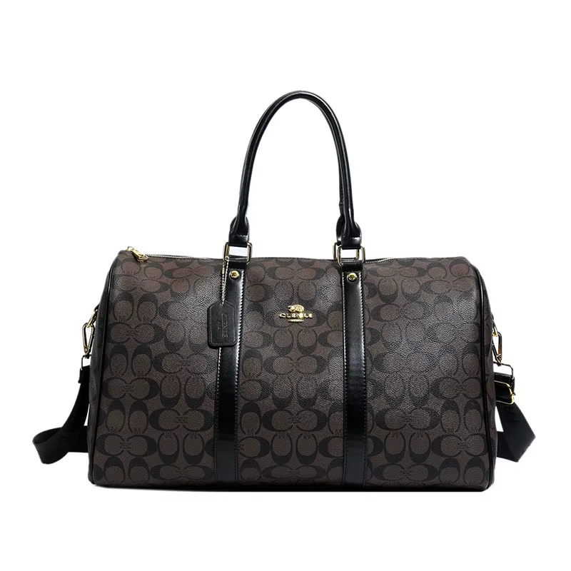 Sac de voyage classique vintage à monogramme, sac de week-end polyvalent et tendance avec poignées s