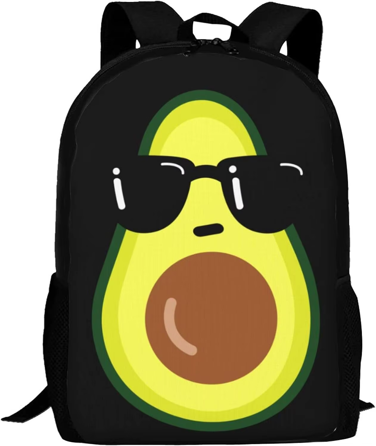 Sac à dos de dessin animé drôle avec lunettes de soleil noires, sacs d'école, sac de voyage, ordinat