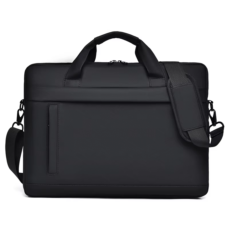 Sac fourre-tout pour ordinateur portable, mallette d'affaires, bretelles réglables, fermeture à glis