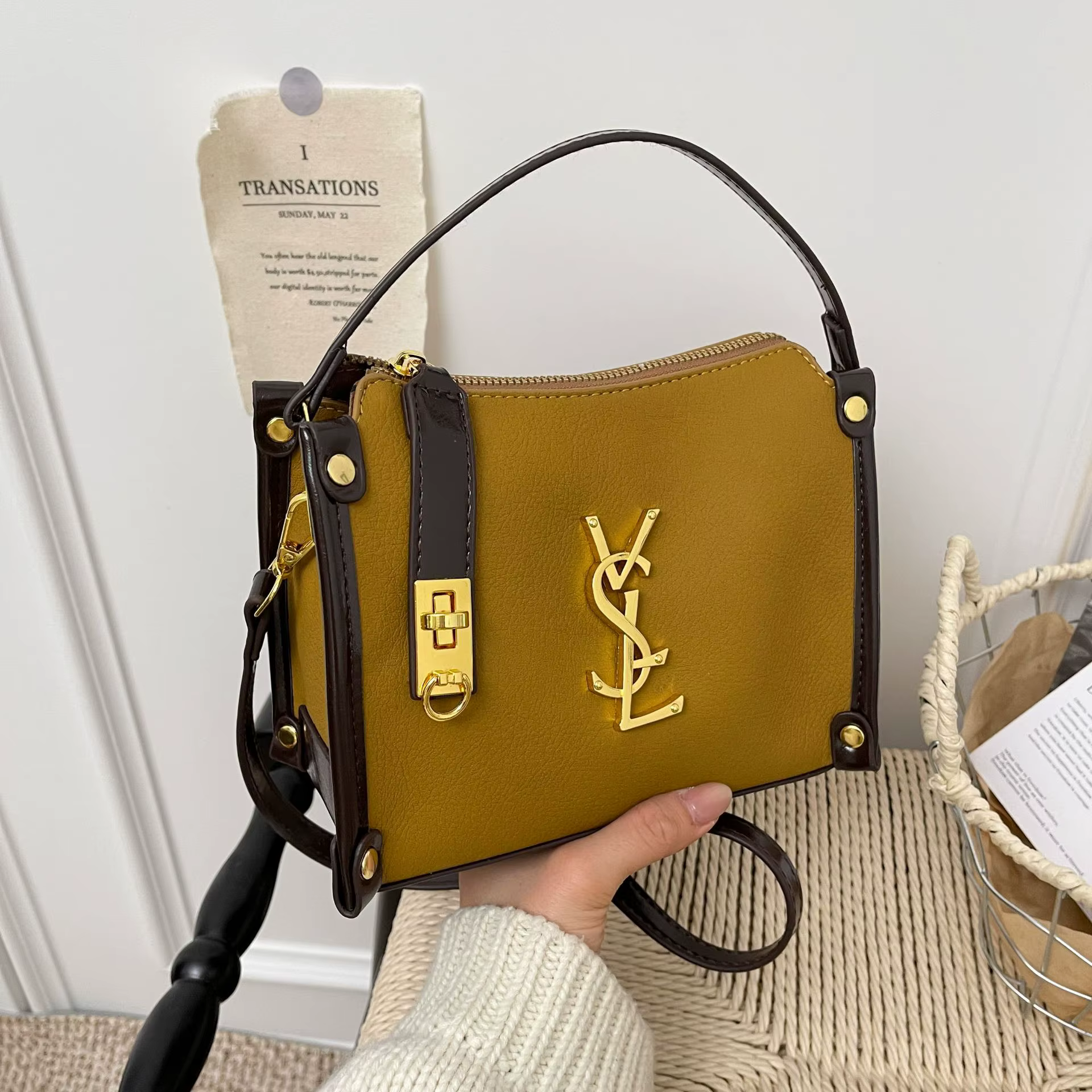 Sac à main vintage à finition mate, sac bandoulière décontracté minimaliste, sac à main de luxe lége