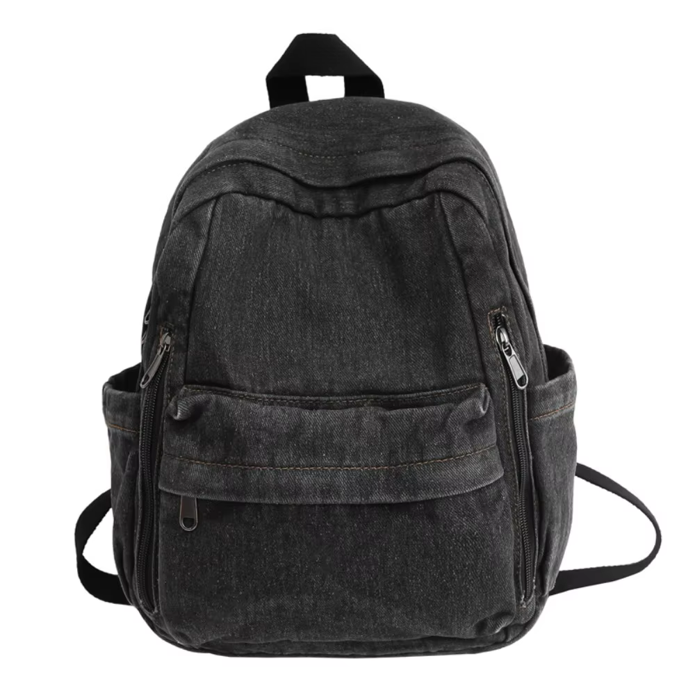 Sac à dos en jean Y2K décontracté, style urbain japonais, sac à main vintage, sac de shopping couleu
