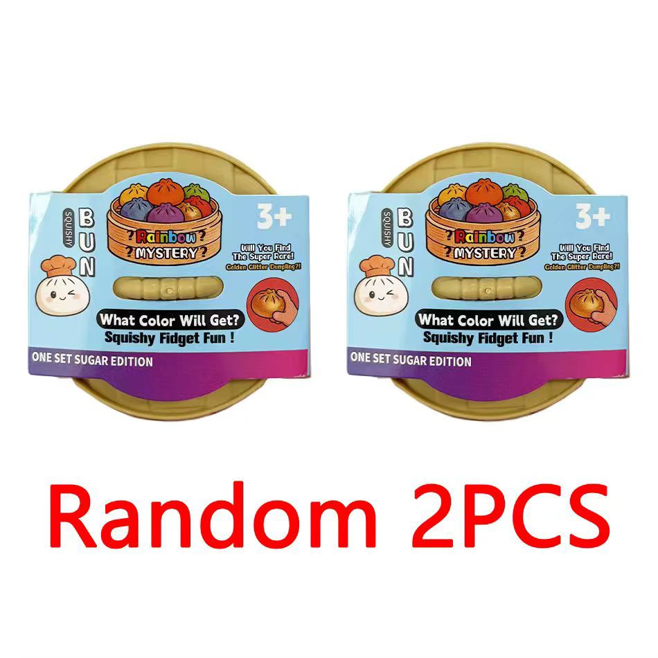 Mini Jouets Squishy en Forme de Raviolis (6 Pièces) avec Vapeur, Jouets à Presser, Jouet Sensoriel A