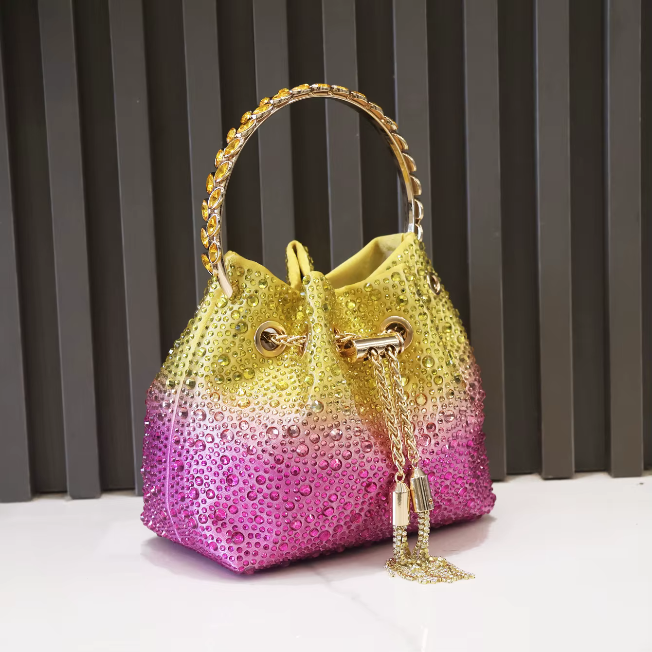 Poignée strass pochette de soirée sacs à main et sac à main de luxe sac à bandoulière design brillan
