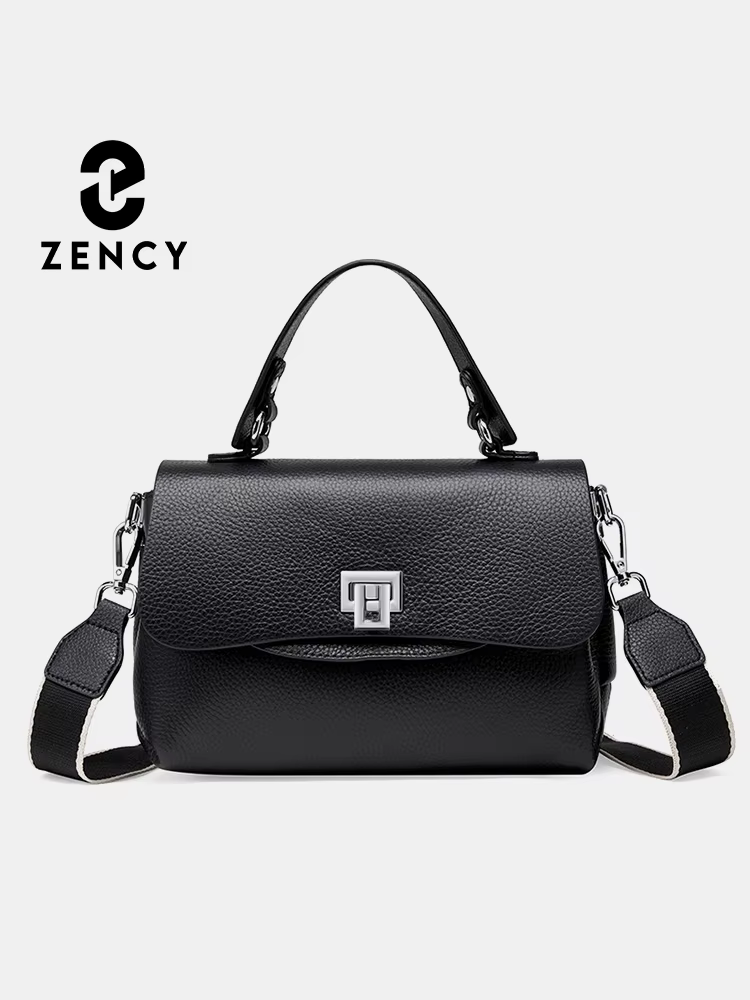 Zency femmes véritable haut en cuir-poignée sac enveloppe sacs de luxe concepteur épaule sac à main 