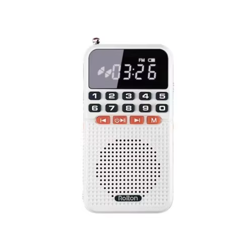 Mini Radio FM Portable Bluetooth 5.0, Récepteur Radio de Poche, Antenne Touriste, Haut-Parleur, Cart