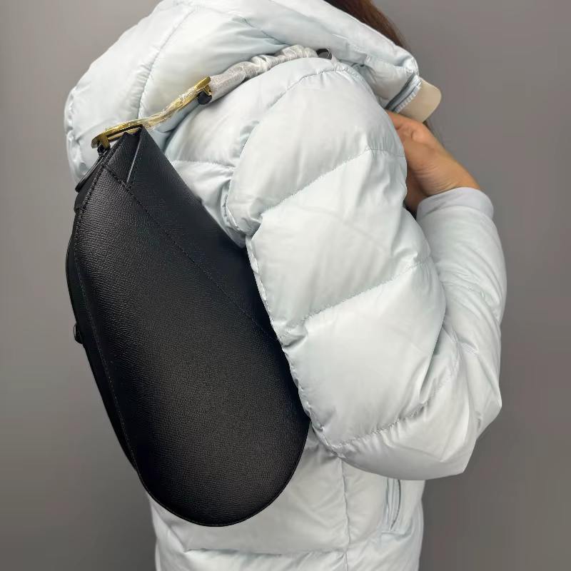 Sac à bandoulière pour femme en cuir véritable de haute qualité, sacoche de luxe en cuir de veau gra