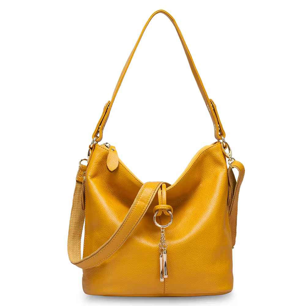 Zency-Sac à Main Élégant en Cuir Rouge pour Femme, 100% group, Hobo, Charme, Anneau, Moyen, Initié, 