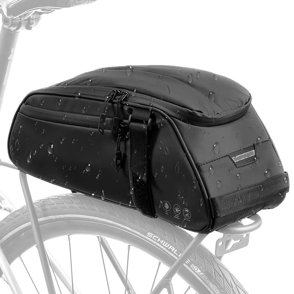 Sac de rangement réfléchissant, sac de bagages arrière réfléchissant, sacoche de selle de vélo, sac 