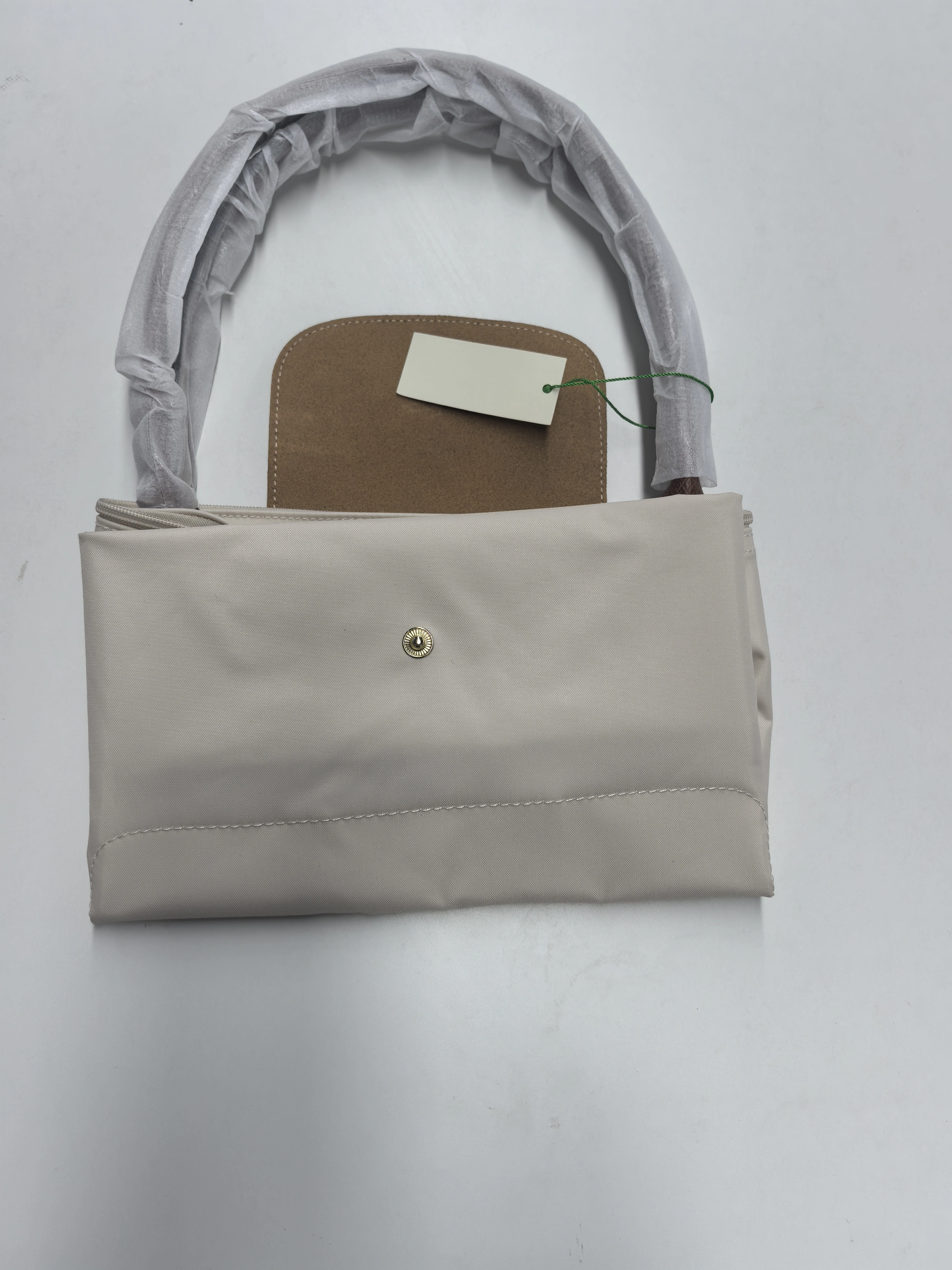 Sac à main pliable classique en nylon, sac à main pour femme avec broderie