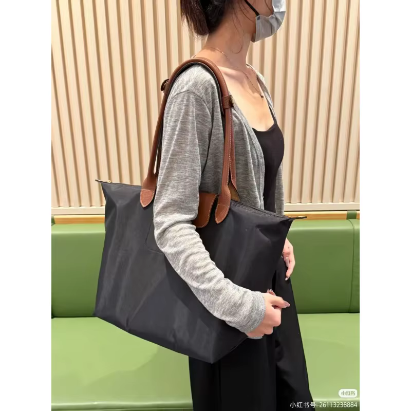 Sac fourre-tout en nylon imperméable de grande capacité pour femmes, sac à main léger, sac à bandoul